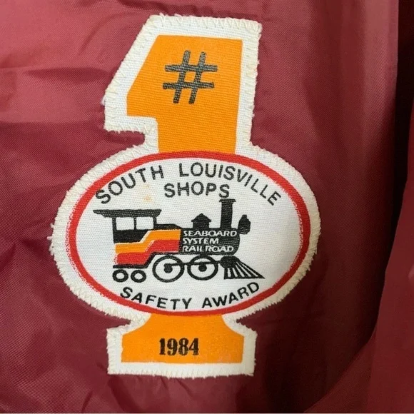 Vintage L&N Railroad South Louisville Shops Satin Jacket XL 1984 Safety Award - Picture 4 of 4